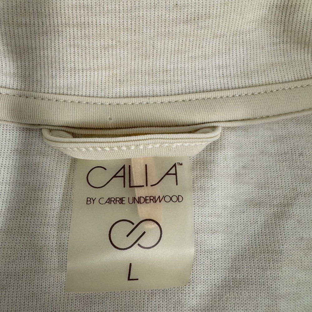 Calia by Carrie Underwood Utility Jacket Womens L‎ Cream Full Zip Funnel Neck - Picture 4 of 11